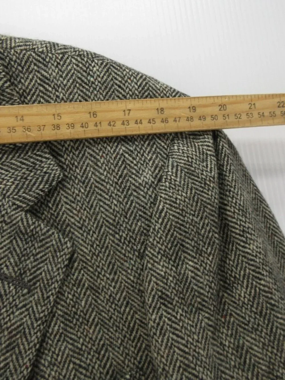 VINTAGE Polo Ralph Lauren Sport Coat 46 L Blazer Tweed Herringbone USA
